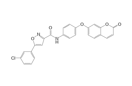 5-(3-Chlorophenyl)-N-{4-[(2-oxo-2H-1-benzopyran-7-yl)oxy]phenyl}-1,2-oxazole-3-carboxamide