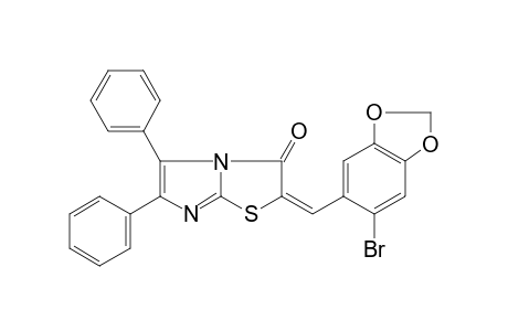 (2E)-2-[(6-bromanyl-1,3-benzodioxol-5-yl)methylidene]-5,6-diphenyl-imidazo[2,1-b][1,3]thiazol-3-one