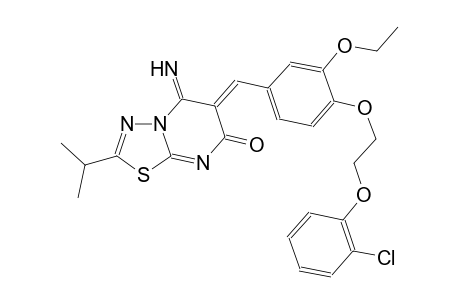 7H-[1,3,4]thiadiazolo[3,2-a]pyrimidin-7-one, 6-[[4-[2-(2-chlorophenoxy)ethoxy]-3-ethoxyphenyl]methylene]-5,6-dihydro-5-imino-2-(1-methylethyl)-, (6Z)-