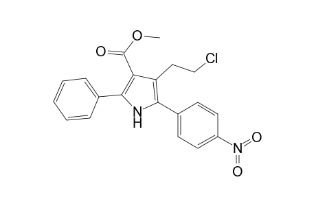 1H-Pyrrole-3-carboxylic acid, 4-(2-chloroethyl)-5-(4-nitrophenyl)-2-phenyl-, methyl ester