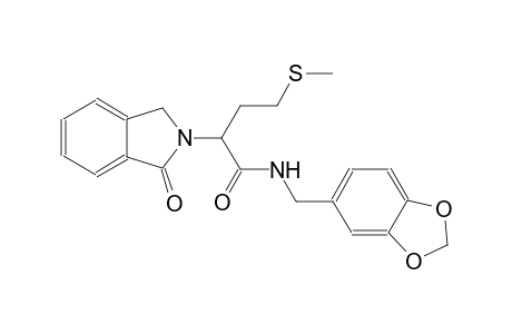 N-(1,3-benzodioxol-5-ylmethyl)-4-(methylsulfanyl)-2-(1-oxo-1,3-dihydro-2H-isoindol-2-yl)butanamide