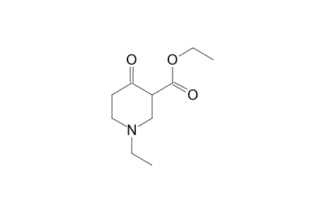 3-Piperidinecarboxylic acid, 1-ethyl-4-oxo-, ethyl ester