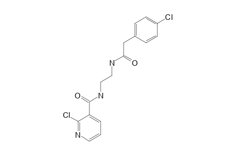 2-CHLORO-N-[2-[[4-CHLOROPHENYL)-ACETYL]-AMINO]-ETHYL]-3-PYRIDINECARBOXAMIDE
