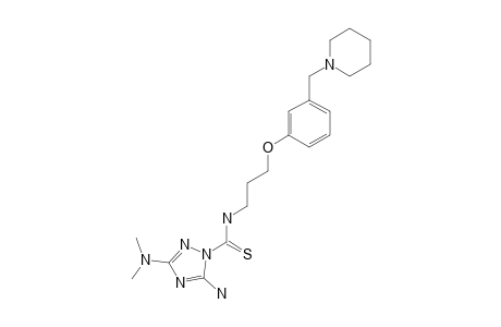 (3-DIMETHYLAMINO-5-AMINO-1H-1,2,4-TRIAZOL-1-YL)-N-[3-[3-(PIPERIDINOMETHYL)-PHENOXY]-PROPYL]-THIOAMIDE