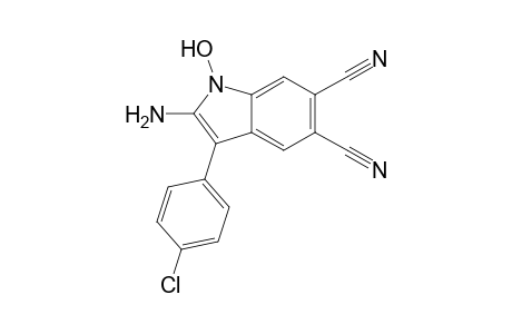 2-Amino-3-(4-chlorophenyl)-1-hydroxy-1H-indole-5,6-dicarbonitrile