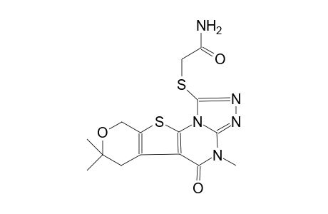 2-[(4,7,7-trimethyl-5-oxo-4,5,6,9-tetrahydro-7H-pyrano[4',3':4,5]thieno[3,2-e][1,2,4]triazolo[4,3-a]pyrimidin-1-yl)sulfanyl]acetamide