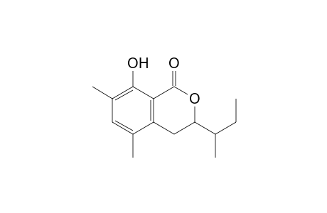 3,4-dihydro-8-hydroxy-3-(1-methylpropyl)-5,7-dimethyl-1H-2-benzopyran-1-one