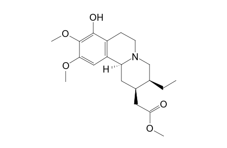 (3beta-ethyl-8-hydroxy-9,10-dimethoxy-1,3,4,6,7,11balpha-hexahydro-2H-benzo[a]quinolizin-2beta-yl)acetic acid-methylester