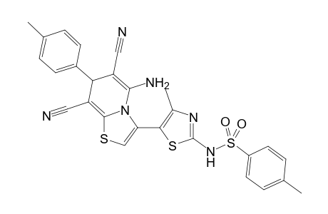 N-(5-(5-Amino-6,8-dicyano-7-(p-tolyl)phenyl-7H-thiazolo[3,2-a]pyridin-3-yl)-4-methylthiazol-2-yl)-4-methylbenzenesulfonamide