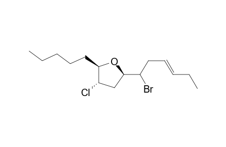 5(R)-Pentyl-4(S)-chloro-2(R)-(1-Bromo-3(E)-hexenyl)tetrahydrofuran
