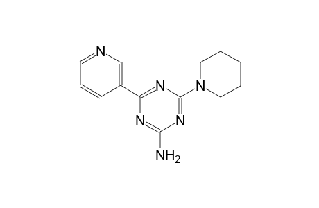 4-(1-piperidinyl)-6-(3-pyridinyl)-1,3,5-triazin-2-amine