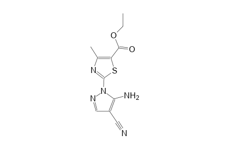 ethyl 2-(5-amino-4-cyano-1H-pyrazol-1-yl)-4-methyl-1,3-thiazole-5-carboxylate