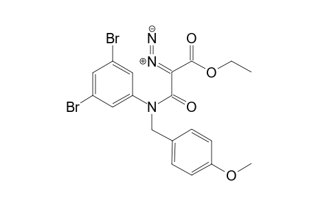 Ethyl 2-diazo-2-[3,5-dibromo-N-(4-methoxybenzyl)anilino]-3-oxopropionate