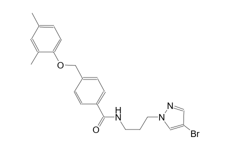 N-[3-(4-bromo-1H-pyrazol-1-yl)propyl]-4-[(2,4-dimethylphenoxy)methyl]benzamide