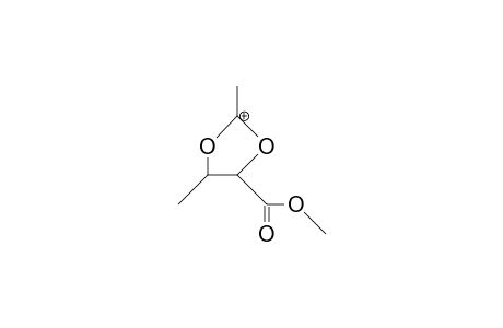 trans-4-Methoxycarbonyl-2,5-dimethyl-1,3-dioxolan-2-ylium cation