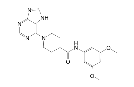 4-piperidinecarboxamide, N-(3,5-dimethoxyphenyl)-1-(7H-purin-6-yl)-