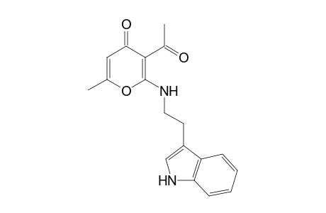 3-Acetyl-2-[.beta.(indolylethyl)amino]-6-methyl-4-pyranone