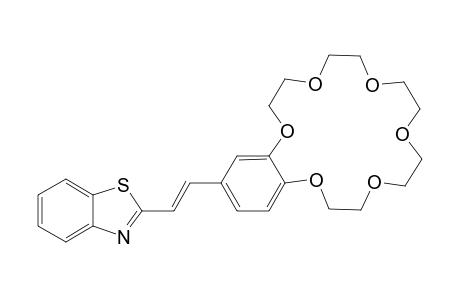 1-(2'-Benzothiazolyl)ethenyl-1,4,7,10,13,16-hexaoxabenzo[3,4-b][18-crown-6]