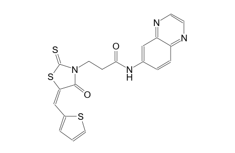 3-thiazolidinepropanamide, 4-oxo-N-(6-quinoxalinyl)-5-(2-thienylmethylene)-2-thioxo-, (5E)-