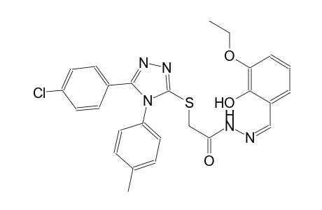 acetic acid, [[5-(4-chlorophenyl)-4-(4-methylphenyl)-4H-1,2,4-triazol-3-yl]thio]-, 2-[(Z)-(3-ethoxy-2-hydroxyphenyl)methylidene]hydrazide