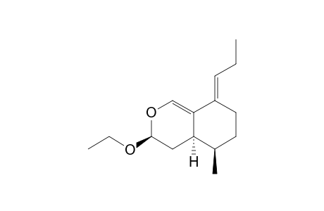 (+/-)-(43,6R,7R)-10-PROPYLIDENE-4-ETHOXY-7-METHYL-3-OXABICYClO-[4.4.0]-DEC-1-ENE