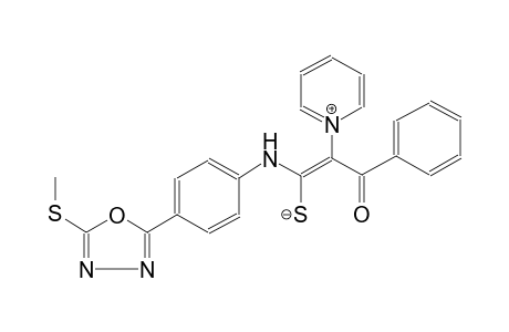 [(2E)-1-{4-[5-(methylsulfanyl)-1,3,4-oxadiazol-2-yl]phenyl}-4-oxo-4-phenyl-3-(pyridin-1-ium-1-yl)but-2-en-2-yl]sulfanide