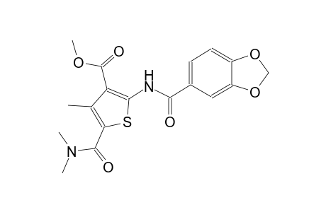 methyl 2-[(1,3-benzodioxol-5-ylcarbonyl)amino]-5-[(dimethylamino)carbonyl]-4-methyl-3-thiophenecarboxylate