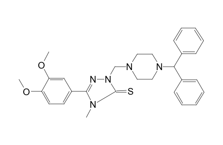 2-[(4-benzhydrylpiperazin-1-yl)methyl]-5-(3,4-dimethoxyphenyl)-4-methyl-1,2,4-triazole-3-thione