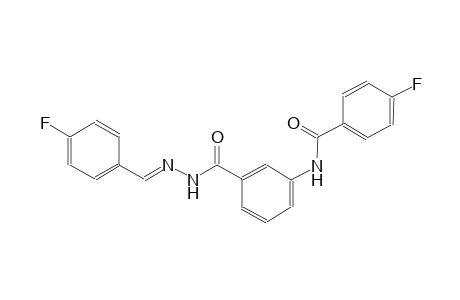 benzoic acid, 3-[(4-fluorobenzoyl)amino]-, 2-[(E)-(4-fluorophenyl)methylidene]hydrazide