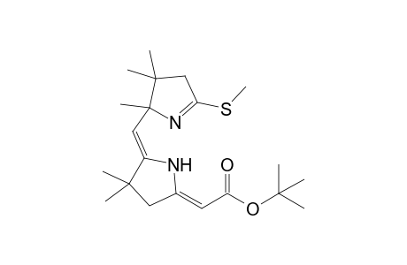 3,3-Dimethylpyrrolidin-5-ylidineacetic acid, 2-[3,4(2H)dihydro-5-(methylthio)-2,3,3-trimethylpyrrol-2-yl]methylene-, t-butyl ester