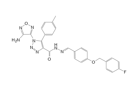 1-(4-amino-1,2,5-oxadiazol-3-yl)-N'-((E)-{4-[(4-fluorobenzyl)oxy]phenyl}methylidene)-5-(4-methylphenyl)-1H-1,2,3-triazole-4-carbohydrazide