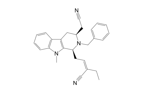 2-Benzyl-3-cyanomethyl-1-(3-cyanopent-2-en-1-yl)-3,4-dihydro-9-methyl-1H-pyrido[3,4-b]indole