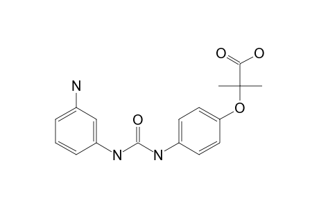 2-[4-[(3-aminophenyl)carbamoylamino]phenoxy]-2-methyl-propionic acid