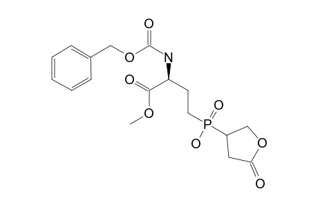 (3-S)-4-[((3-(N-BENZYLOXYCARBONYL)-AMINO-3-METHOXYCARBONYL)-PROPYL)-(HYDROXY)-PHOSPHINYL]-FURANONE