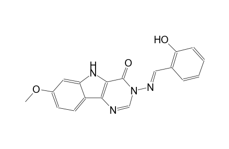 3-{[(E)-(2-hydroxyphenyl)methylidene]amino}-7-methoxy-3,5-dihydro-4H-pyrimido[5,4-b]indol-4-one