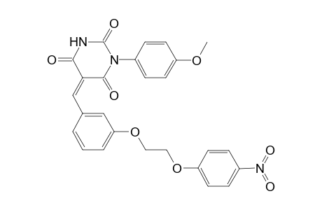 (5Z)-1-(4-methoxyphenyl)-5-[3-[2-(4-nitrophenoxy)ethoxy]benzylidene]barbituric acid