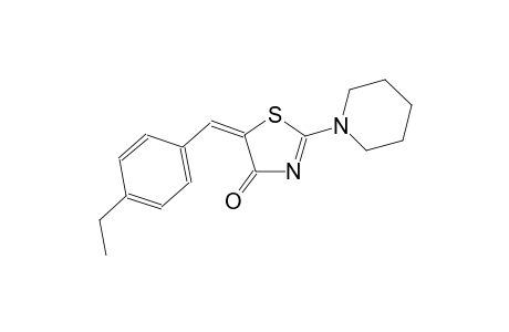 4(5H)-thiazolone, 5-[(4-ethylphenyl)methylene]-2-(1-piperidinyl)-, (5E)-