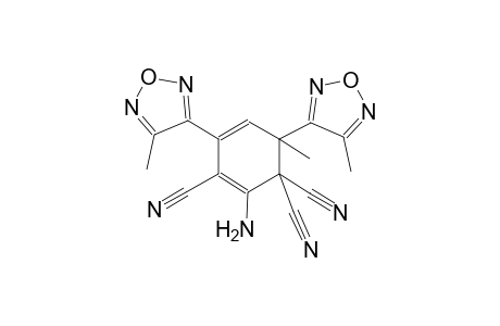 2-Amino-6-methyl-4,6-bis(4-methyl-1,2,5-oxadiazol-3-yl)cyclohexa-2,4-diene-1,1,3-tricarbonitrile