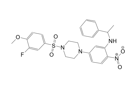 benzenemethanamine, N-[5-[4-[(3-fluoro-4-methoxyphenyl)sulfonyl]-1-piperazinyl]-2-nitrophenyl]-alpha-methyl-