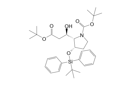 (2S,3S)-2-[(1R)-3-tert-butoxy-1-hydroxy-3-keto-propyl]-3-[tert-butyl(diphenyl)silyl]oxy-pyrrolidine-1-carboxylic acid tert-butyl ester