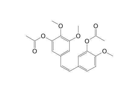 Phenol, 5-[2-[3-(acetyloxy)-4-methoxyphenyl]ethenyl]-2,3-dimethoxy-, acetate, (Z)-
