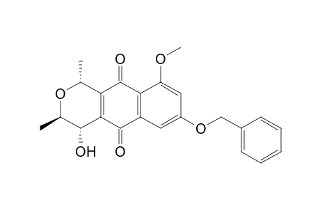 1H-Naphtho[2,3-c]pyran-5,10-dione, 3,4-dihydro-4-hydroxy-9-methoxy-1,3-dimethyl-7-(phenylmethoxy)-, (1.alpha.,3.beta.,4.alpha.)-(.+-.)-