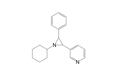 1-Cyclohexyl-2-phenyl-3-(3-pyridyl)aziridine