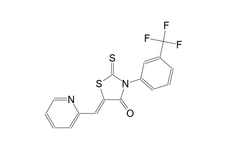 (5Z)-5-(2-pyridinylmethylene)-2-thioxo-3-[3-(trifluoromethyl)phenyl]-1,3-thiazolidin-4-one