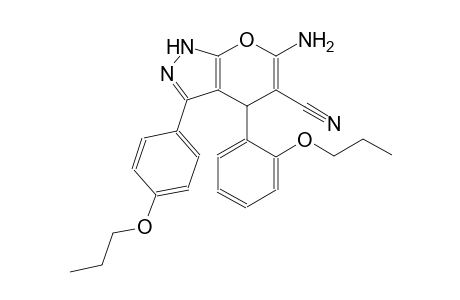 6-amino-4-(2-propoxyphenyl)-3-(4-propoxyphenyl)-1,4-dihydropyrano[2,3-c]pyrazole-5-carbonitrile