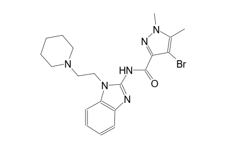 4-bromo-1,5-dimethyl-N-{1-[2-(1-piperidinyl)ethyl]-1H-benzimidazol-2-yl}-1H-pyrazole-3-carboxamide