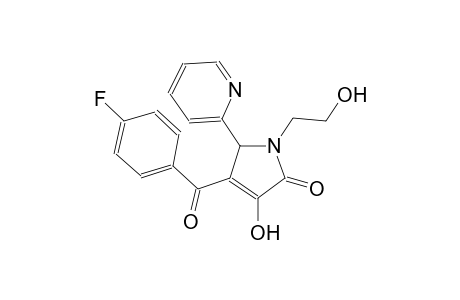 2H-pyrrol-2-one, 4-(4-fluorobenzoyl)-1,5-dihydro-3-hydroxy-1-(2-hydroxyethyl)-5-(2-pyridinyl)-