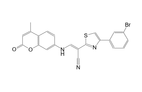 (2E)-2-[4-(3-bromophenyl)-1,3-thiazol-2-yl]-3-[(4-methyl-2-oxo-2H-chromen-7-yl)amino]-2-propenenitrile