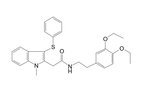 N-[2-(3,4-diethoxyphenyl)ethyl]-2-(1-methyl-3-phenylsulfanyl-indol-2-yl)acetamide