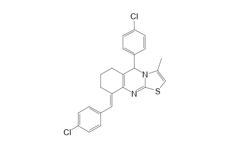 (E)-9-(4-Chlorobenzylidene)-5-(4-chlorophenyl)-3-methyl-6,7,8,9-tetrahydro-5H-thiazolo[2,3-b]quinazoline